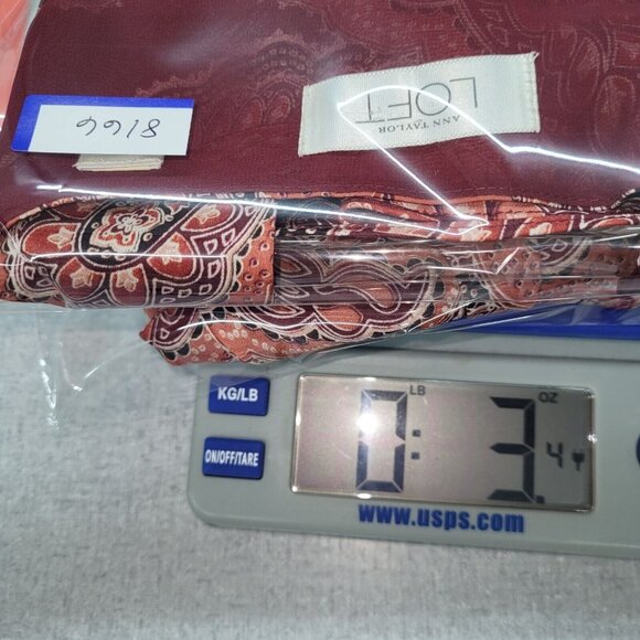 Loft Top Womens 2 Paisley Print Sleeveless Lined Zip Side Tank Shell Office - Picture 10 of 10